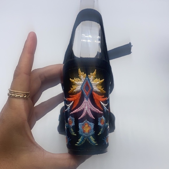 Rampage - Wynne Colorful Beaded Embroidered Embellished Peep Toe Heels Size 7 - Picture 6 of 16